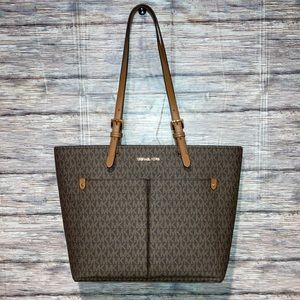 MICHAEL KORS JET SET TRAVEL MEDIUM DOUBLE POCKET TOTE NWT